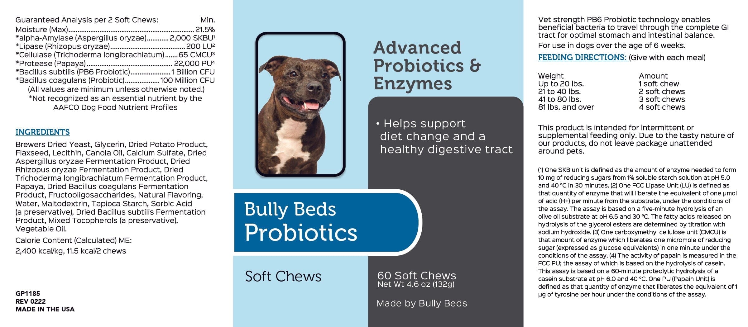 Probiotic & Enzymes Soft Chew For Digestive Health Bullybeds.com