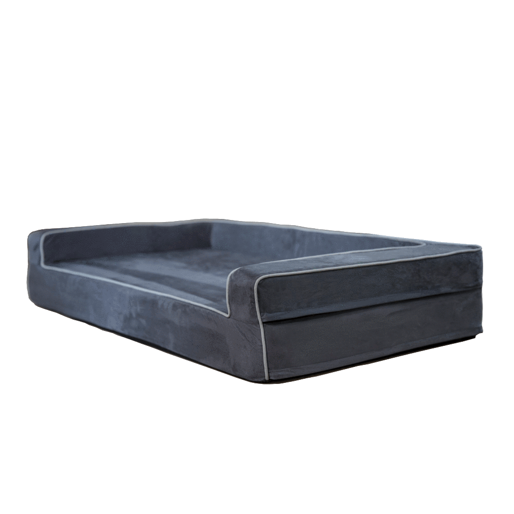 Orthopedic 3 Sided Bolster Bed Bullybeds.com Medium $129.99 - 34"x22"x4" Gray