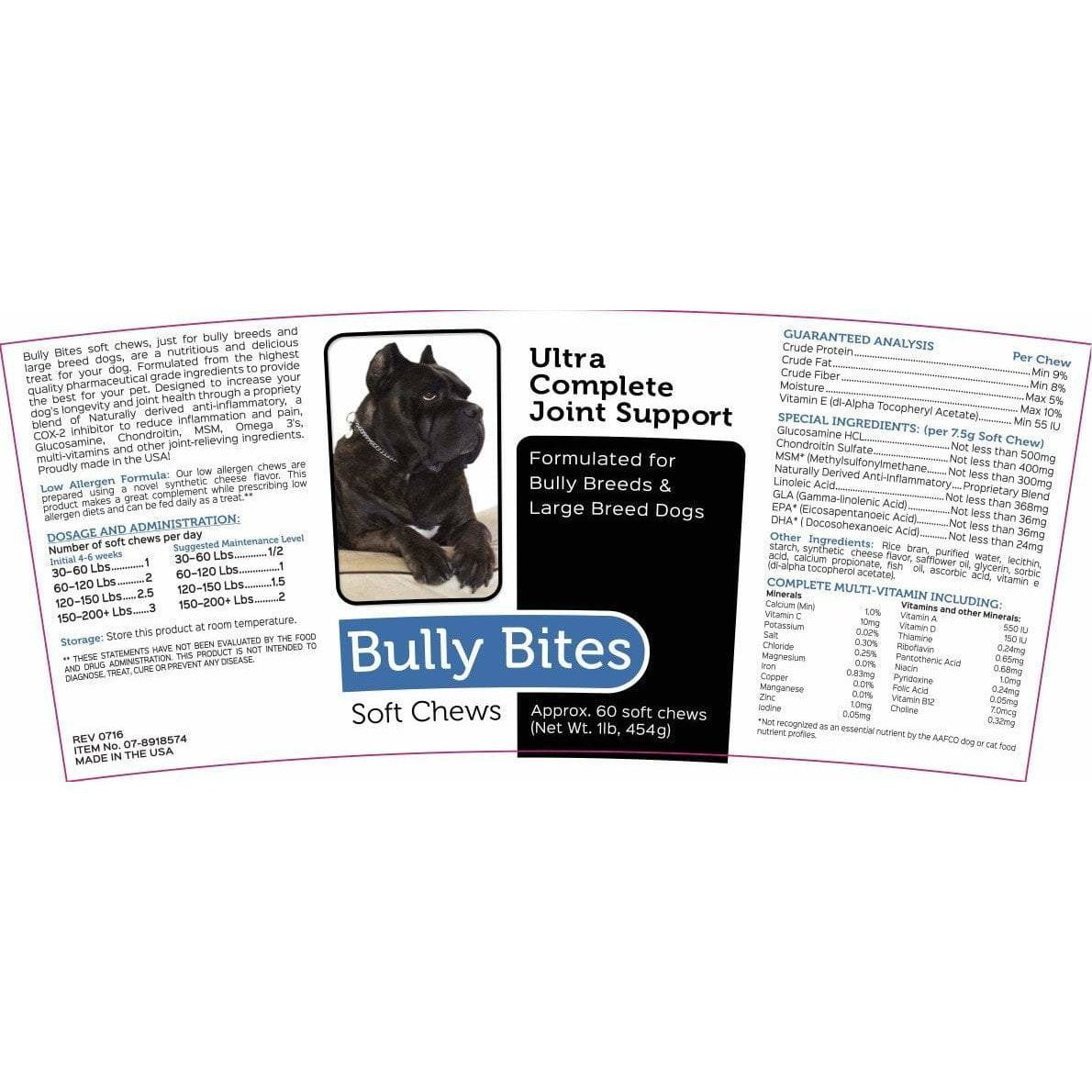 Bully Bites Ultra Complete Joint Support Soft Chews Bullybeds.com
