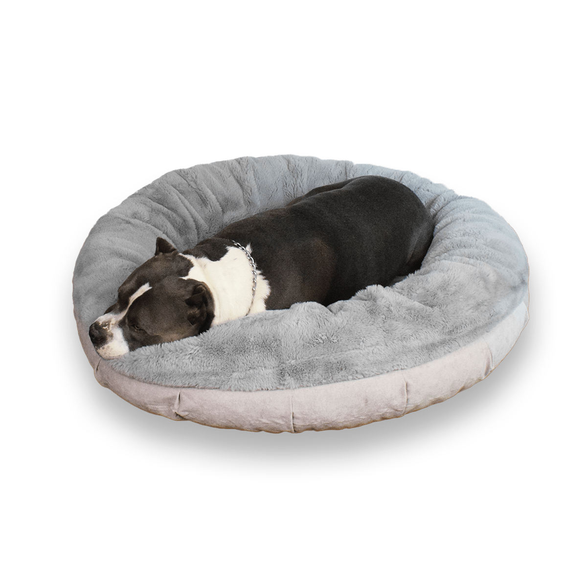 Calming Faux Fur Round Bed Bullybeds.com