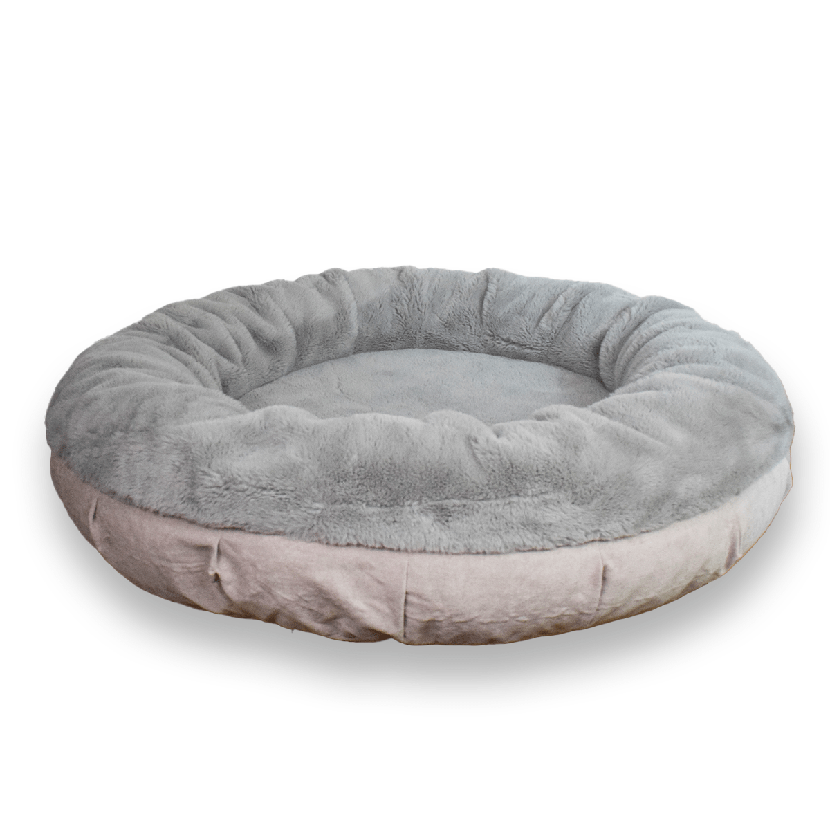 Calming Faux Fur Round Bed Bullybeds.com