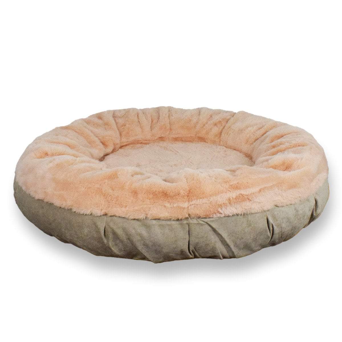 Calming Faux Fur Round Bed Bullybeds.com