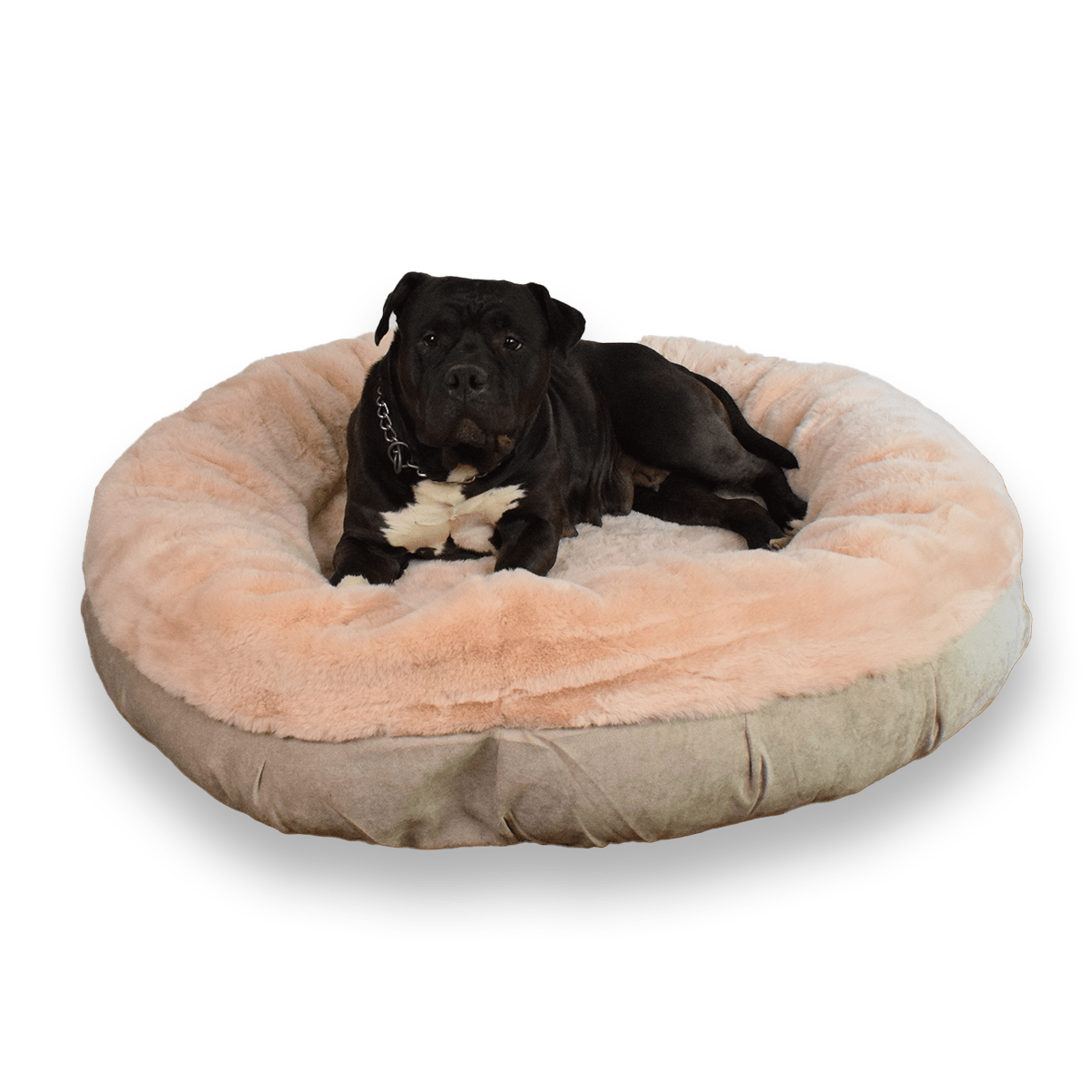Calming Faux Fur Round Bed Bullybeds.com