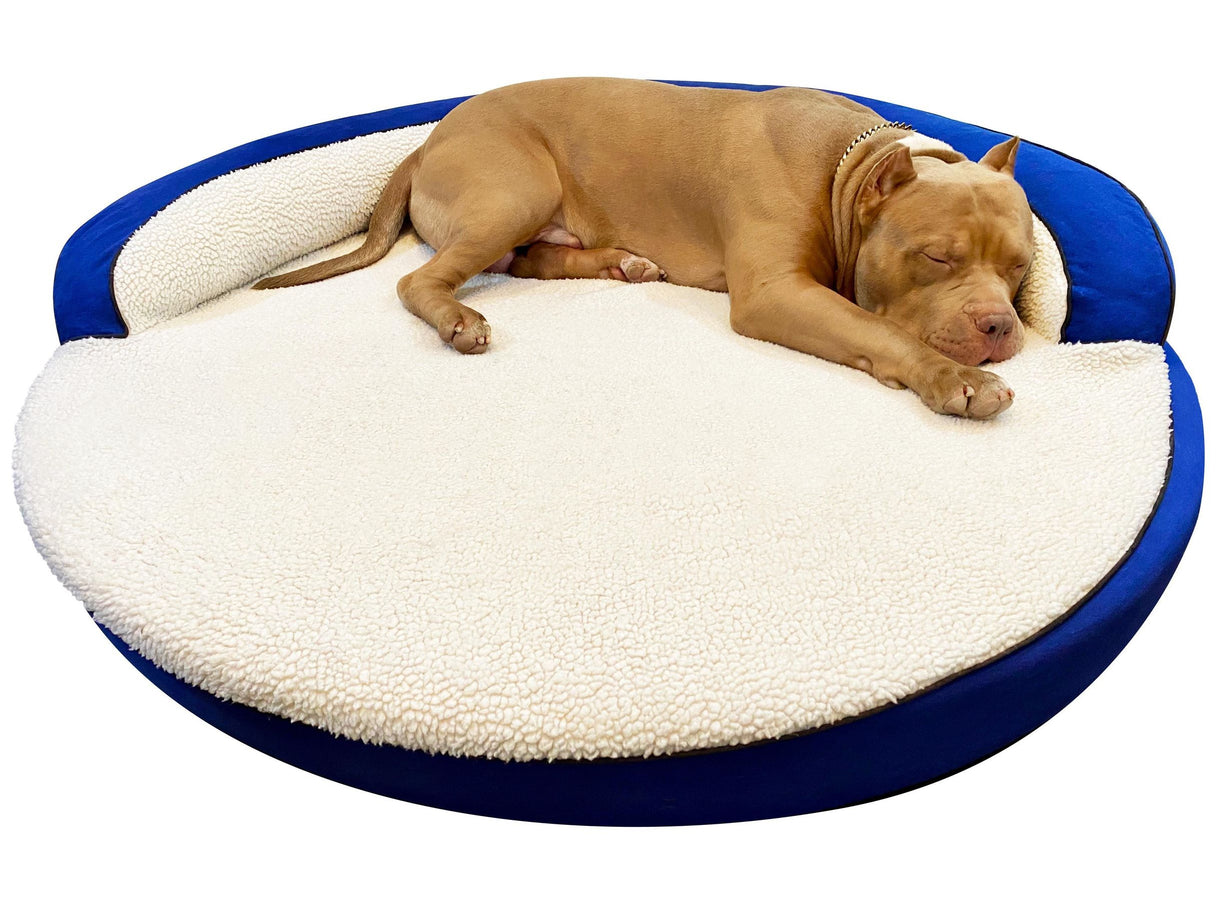 Round Sherpa Top Bolster Bed Covers Bully Beds