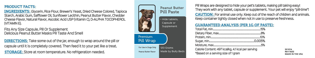 Pill Wrap Peanut Butter Bullybeds.com 