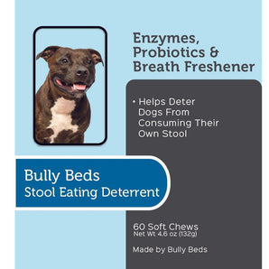 Stool Eating Deterrent with Breath Aid Soft Chews Bullybeds.com 